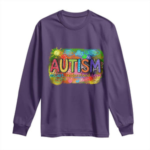 Autism Acceptance Long Sleeve Shirt Accept Understand Love Autistic Support TS02 Purple Print Your Wear