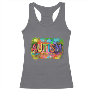 Autism Acceptance Racerback Tank Top Accept Understand Love Autistic Support TS02 Charcoal Print Your Wear