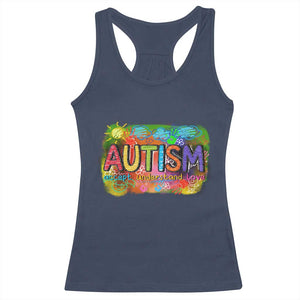Autism Acceptance Racerback Tank Top Accept Understand Love Autistic Support TS02 Navy Print Your Wear