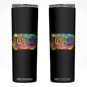 Autism Acceptance Skinny Tumbler Accept Understand Love Autistic Support TS02 Black Print Your Wear