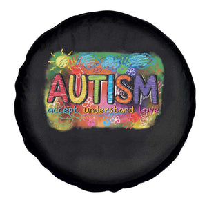 Autism Acceptance Spare Tire Cover Accept Understand Love Autistic Support TS02 Print Your Wear