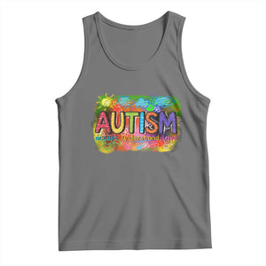 Autism Acceptance Tank Top Accept Understand Love Autistic Support TS02 Black Heather Print Your Wear