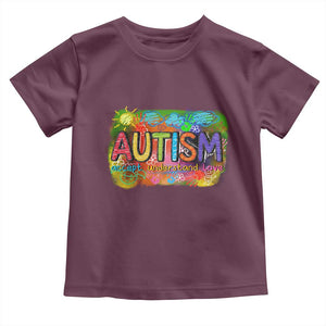 Autism Acceptance Toddler T Shirt Accept Understand Love Autistic Support TS02 Maroon Print Your Wear