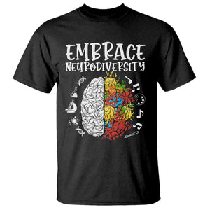 Embrace Neurodiversity T Shirt Autism Awareness ASD ADHD Acceptance TS02 Black Print Your Wear