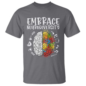 Embrace Neurodiversity T Shirt Autism Awareness ASD ADHD Acceptance TS02 Charcoal Print Your Wear