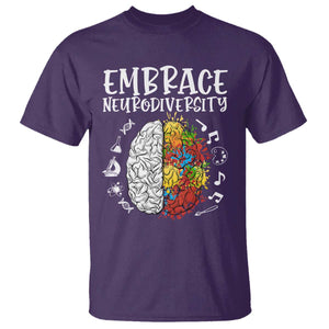 Embrace Neurodiversity T Shirt Autism Awareness ASD ADHD Acceptance TS02 Purple Print Your Wear