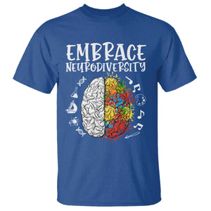 Embrace Neurodiversity T Shirt Autism Awareness ASD ADHD Acceptance TS02 Royal Blue Print Your Wear