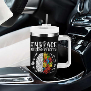 Embrace Neurodiversity Tumbler With Handle Autism Awareness ASD ADHD Acceptance TS02 Print Your Wear