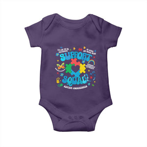 Autism Awareness Support Squad Baby Onesie In April We Wear Blue TS02 Purple Print Your Wear