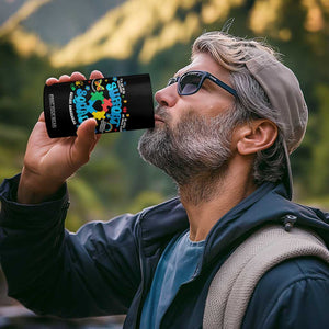 Autism Awareness Support Squad 4 in 1 Can Cooler Tumbler In April We Wear Blue TS02 Print Your Wear