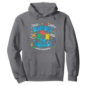 Autism Awareness Support Squad Hoodie In April We Wear Blue TS02 Charcoal Print Your Wear