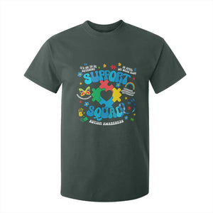 Autism Awareness Support Squad T Shirt For Kid In April We Wear Blue TS02 Dark Forest Green Print Your Wear