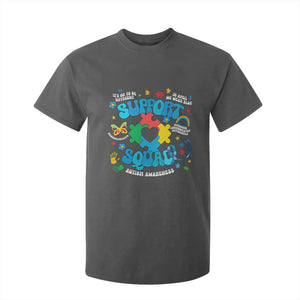 Autism Awareness Support Squad T Shirt For Kid In April We Wear Blue TS02 Dark Heather Print Your Wear