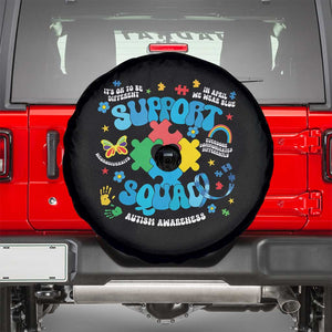 Autism Awareness Support Squad Spare Tire Cover In April We Wear Blue TS02 Black Print Your Wear