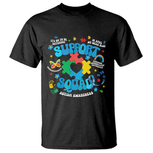 Autism Awareness Support Squad T Shirt In April We Wear Blue TS02 Black Print Your Wear