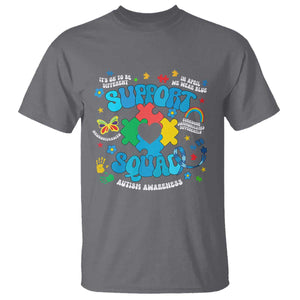 Autism Awareness Support Squad T Shirt In April We Wear Blue TS02 Charcoal Print Your Wear