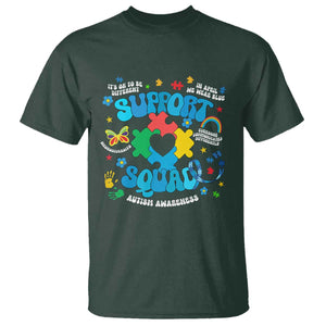 Autism Awareness Support Squad T Shirt In April We Wear Blue TS02 Dark Forest Green Print Your Wear