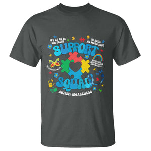 Autism Awareness Support Squad T Shirt In April We Wear Blue TS02 Dark Heather Print Your Wear