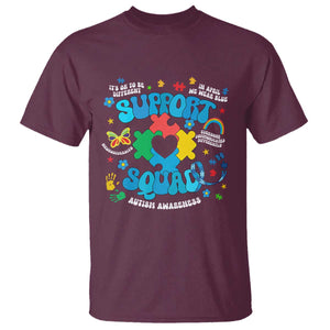 Autism Awareness Support Squad T Shirt In April We Wear Blue TS02 Maroon Print Your Wear