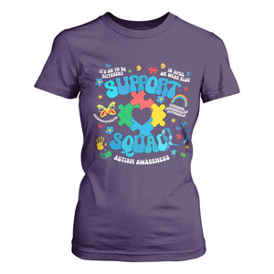 Autism Awareness Support Squad T Shirt For Women In April We Wear Blue TS02 Purple Print Your Wear