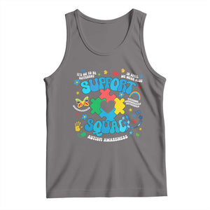 Autism Awareness Support Squad Tank Top In April We Wear Blue TS02 Deep Heather Print Your Wear