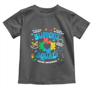 Autism Awareness Support Squad Toddler T Shirt In April We Wear Blue TS02 Dark Heather Print Your Wear