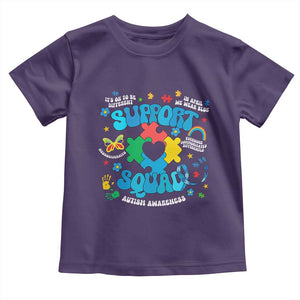 Autism Awareness Support Squad Toddler T Shirt In April We Wear Blue TS02 Purple Print Your Wear