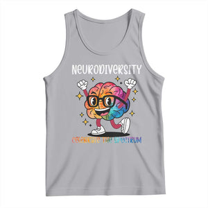 Neurodiversity Brain Tank Top Celebrate The Spectrum Autism Acceptance ASD ADHD TS02 Athletic Heather Print Your Wear
