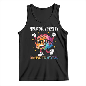Neurodiversity Brain Tank Top Celebrate The Spectrum Autism Acceptance ASD ADHD TS02 Black Print Your Wear