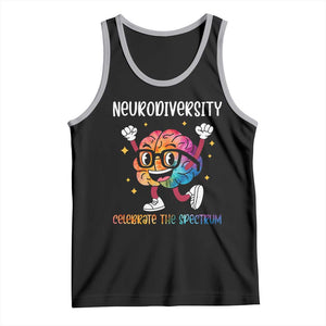 Neurodiversity Brain Tank Top Celebrate The Spectrum Autism Acceptance ASD ADHD TS02 Black Athletic Heather Print Your Wear