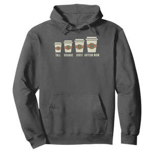 Funny Autism Mom Hoodie Coffee Support Autistic TS02 Dark Heather Print Your Wear