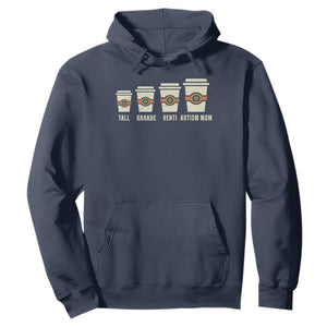 Funny Autism Mom Hoodie Coffee Support Autistic TS02 Navy Print Your Wear