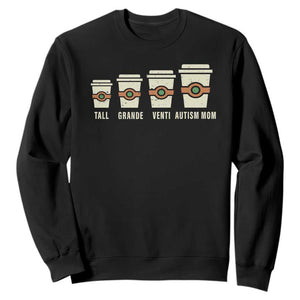 Funny Autism Mom Sweatshirt Coffee Support Autistic TS02 Black Print Your Wear