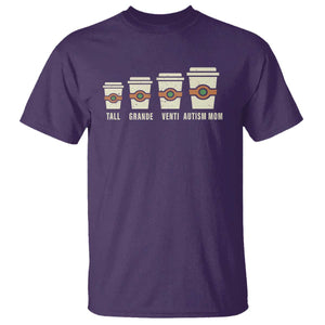 Funny Autism Mom T Shirt Coffee Support Autistic TS02 Purple Print Your Wear