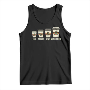 Funny Autism Mom Tank Top Coffee Support Autistic TS02 Black Print Your Wear