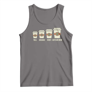 Funny Autism Mom Tank Top Coffee Support Autistic TS02 Deep Heather Print Your Wear