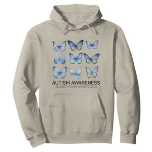 Autism Awareness Blue Butterflies Hoodie Accept Love Understand TS02 Sand Print Your Wear