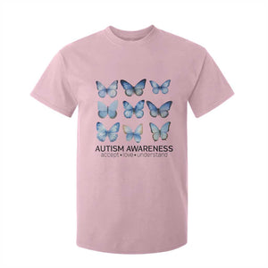 Autism Awareness Blue Butterflies T Shirt For Kid Accept Love Understand TS02 Light Pink Print Your Wear