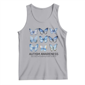 Autism Awareness Blue Butterflies Tank Top Accept Love Understand TS02 Athletic Heather Print Your Wear