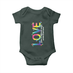 Autism Acceptance Baby Onesie Love From a Different Angle Rainbow Infinity TS02 Print Your Wear