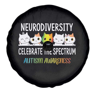 Cute Cats Autism Embrace Spare Tire Cover Neurodiversity Celebrate The Spectrum TS02 Print Your Wear