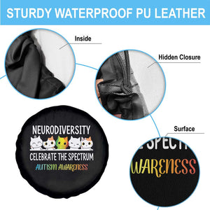 Cute Cats Autism Embrace Spare Tire Cover Neurodiversity Celebrate The Spectrum TS02 Print Your Wear