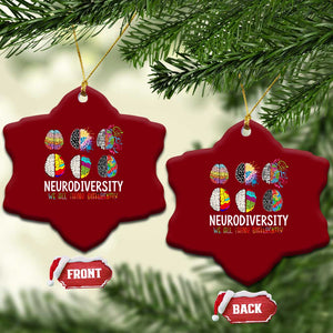 Embrace Neurodiversity Ceramic Ornament We All Think Differently TS02 Print Your Wear