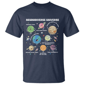 Neurodiverse Universe T Shirt Autism Awareness ASD ADHD Neurodiversity Sped Teacher TS02 Navy Print Your Wear
