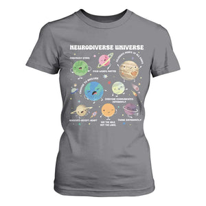 Neurodiverse Universe T Shirt For Women Autism Awareness ASD ADHD Neurodiversity Sped Teacher TS02 Charcoal Print Your Wear