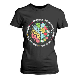 Embrace Neurodiversity T Shirt For Women Neurodiverse Brain Autism Awareness ADHD Autistic TS02 Black Print Your Wear
