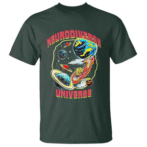 Neurodiverse Universe T Shirt Neurodiversity Embrace ADHD Autism ASD TS02 Dark Forest Green Print Your Wear