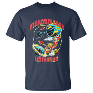 Neurodiverse Universe T Shirt Neurodiversity Embrace ADHD Autism ASD TS02 Navy Print Your Wear