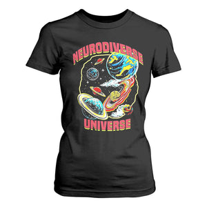 Neurodiverse Universe T Shirt For Women Neurodiversity Embrace ADHD Autism ASD TS02 Black Print Your Wear