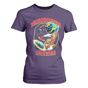 Neurodiverse Universe T Shirt For Women Neurodiversity Embrace ADHD Autism ASD TS02 Purple Print Your Wear